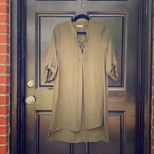 Jella-C Olive Green 3/4 Sleeve Tunic